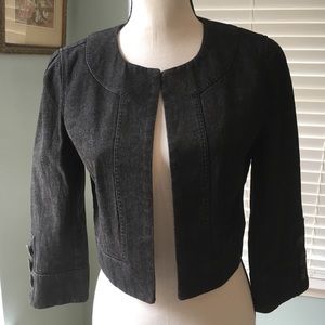 Ann Taylor LOFT Crop Jean Jacket Blazer Size 6
